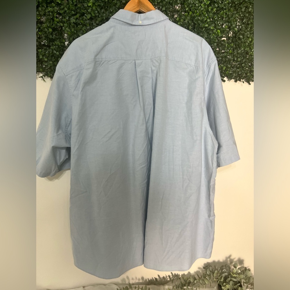 Duluth Trading Co Shirt Mens 3XL Blue Button Up Short Sleeve Utility Workwear - Picture 3 of 9